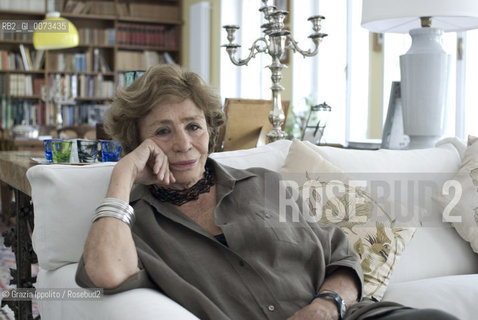 Italian politician, journalist, writer, politician Luciana Castellina, cofounder of the newspaper Il Manifesto in her house in Rome ©Grazia Ippolito/Rosebud2