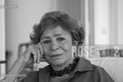 Italian politician, journalist, writer, politician Luciana Castellina, cofounder of the newspaper Il Manifesto in her house in Rome ©Grazia Ippolito/Rosebud2