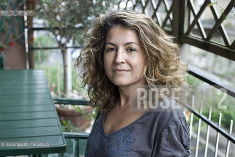 Italian novelist Alessandra Bertocci, author of La percezione del dolorepublished by Minerva, in her house in Monteverde, Rome ©Grazia Ippolito/Rosebud2