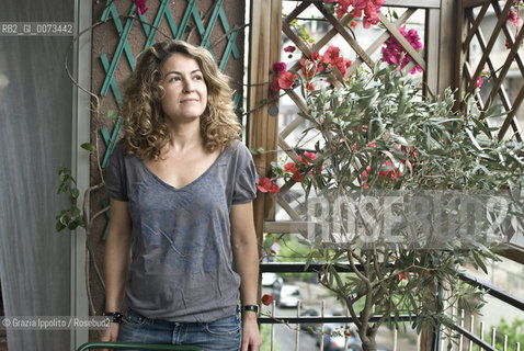 Italian novelist Alessandra Bertocci, author of La percezione del dolorepublished by Minerva, in her house in Monteverde, Rome ©Grazia Ippolito/Rosebud2