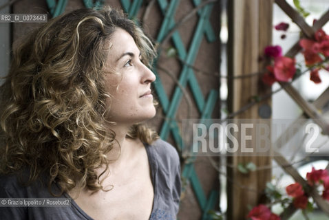 Italian novelist Alessandra Bertocci, author of La percezione del dolorepublished by Minerva, in her house in Monteverde, Rome ©Grazia Ippolito/Rosebud2