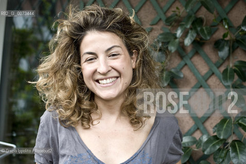 Italian novelist Alessandra Bertocci, author of La percezione del dolorepublished by Minerva, in her house in Monteverde, Rome ©Grazia Ippolito/Rosebud2