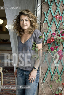 Italian novelist Alessandra Bertocci, author of La percezione del dolorepublished by Minerva, in her house in Monteverde, Rome ©Grazia Ippolito/Rosebud2