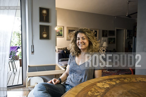 Italian novelist Alessandra Bertocci, author of La percezione del dolorepublished by Minerva, in her house in Monteverde, Rome ©Grazia Ippolito/Rosebud2