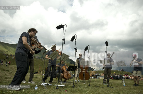 Berliner Philharmoniker Soloistes at Suoni delle Dolomiti in Trentino Alto Adige, during an open air concert at Altopiano del Ciampac, over Alba di Canazei. ©Grazia Ippolito/Rosebud2