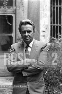 6 September 1987: Italian writer and literary critic Pietro Citati ©Grazia Ippolito/Rosebud2