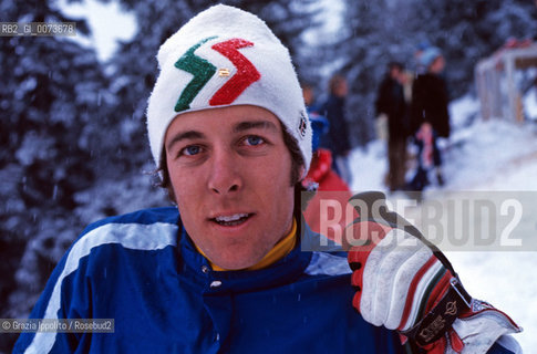 1974, Adelboden; Italian skier Gustav Thoni ©Grazia Ippolito/Rosebud2