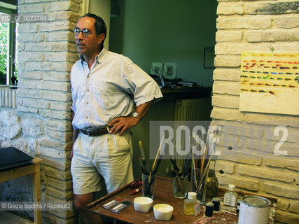 Painter Tullio Pericoli in the studio of his country house in Rosara, Ascoli Piceno ©Grazia Ippolito/Rosebud2