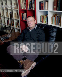 Alessandro Golinelli, italian writer, journalist, director, author of numerous books, tv programs, documentary movies, in his house in Milan. ©Grazia Ippolito/Rosebud2