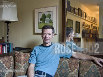 Peter Cameron, american writer, author of Un giorno questo dolore ti sarà utile, from which director R.Faenza realized a film. Hes pictured in his house at East Village in New York ©Grazia Ippolito/Rosebud2