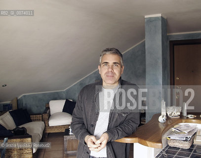 Italian writer and transmedia designer Max Giovagnoli, in his house in Rome. Author of Il messaggio segreto delle stelle cadenti published by Newton Compton and Transmedia storytelling by ETC Press (US) ©Grazia Ippolito/Rosebud2