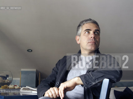 Italian writer and transmedia designer Max Giovagnoli, in his house in Rome. Author of Il messaggio segreto delle stelle cadenti published by Newton Compton and Transmedia storytelling by ETC Press (US) ©Grazia Ippolito/Rosebud2