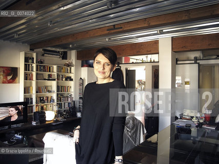 Italian writer and screenwriter Federica Bosco, in her house in Rome. Shes the author of Il mio angelo segreto, Mi piaci da morireand others books about feminine topics ironically treated. ©Grazia Ippolito/Rosebud2