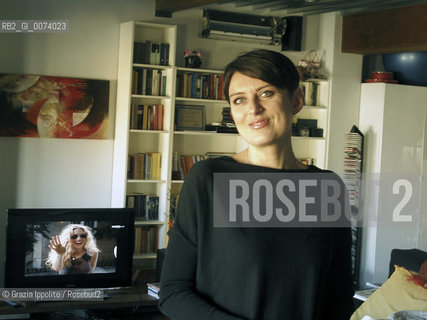 Italian writer and screenwriter Federica Bosco, in her house in Rome. Shes the author of Il mio angelo segreto, Mi piaci da morireand others books about feminine topics ironically treated. ©Grazia Ippolito/Rosebud2