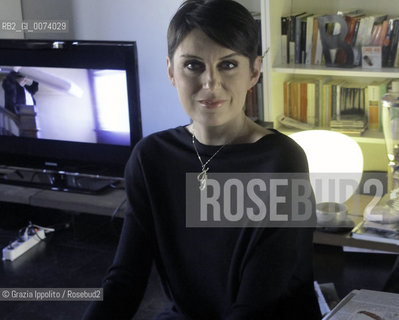 Italian writer and screenwriter Federica Bosco, in her house in Rome. Shes the author of Il mio angelo segreto, Mi piaci da morireand others books about feminine topics ironically treated. ©Grazia Ippolito/Rosebud2