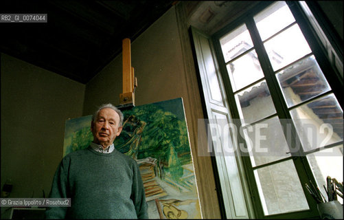 Antonio Stagnoli, italian painter in his studio in Brescia ©Grazia Ippolito/Rosebud2