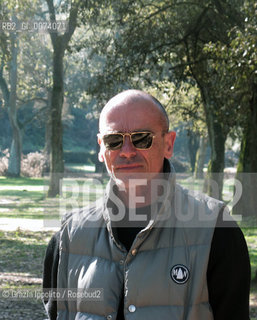 Writer and crimes news journalist , Massimo Lugli, fancier of Asiatic martial arts, in Rome at Villa Ada, author of numerous thrillers as LAdepto published by Newton and Compton.  Grazia Ippolito / Blackarchive ©Grazia Ippolito/Rosebud2