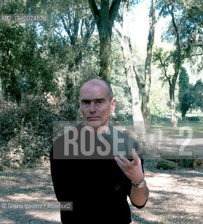 Writer and crimes news journalist , Massimo Lugli, fancier of Asiatic martial arts, in Rome at Villa Ada, author of numerous thrillers as LAdepto published by Newton and Compton.  Grazia Ippolito / Blackarchive ©Grazia Ippolito/Rosebud2