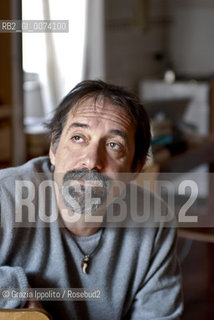 Emanuele Trevi, author of Qualcosa di scritto published by Ponte alle grazie, pictured in his studio in Rome ©Grazia Ippolito/Rosebud2