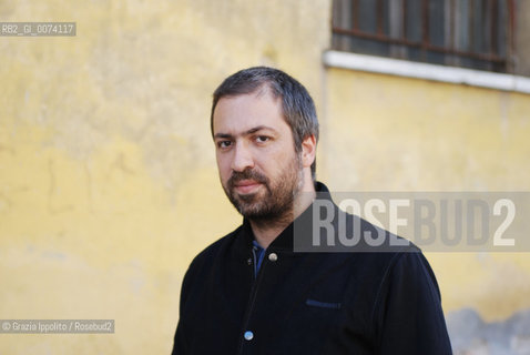 Francesco Pacifico, writer, author of Il caso Vittorio Minimum fax,Storia della mia purezza Mondadori translated in english by Farrar Straus& Giroux, Penguin England,Laffont France, Seminario sui luoghi comuni by Minimum fax 2012, pictured at Pigneto, Rome ©Grazia Ippolito/Rosebud2