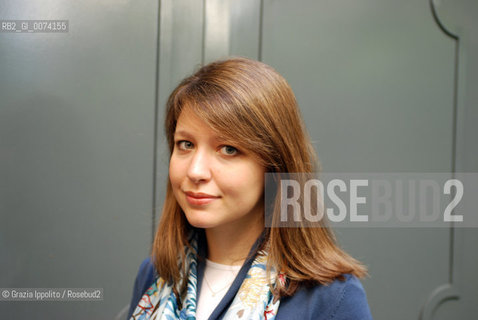 Italian fiction writer and anatomopathologist, Alessia Gazzola born in Messina in 1982, author of Lallievaand Un segreto non è per semprepublished by Longanesi, pictured in Milan ©Grazia Ippolito/Rosebud2