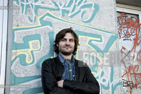 Italian writer and DJ, Federico Russo, author of Ci si mette una vitapublished by Einaudi, born in Florence in 1977, pictured in Milan ©Grazia Ippolito/Rosebud2