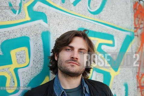 Italian writer and DJ, Federico Russo, author of Ci si mette una vitapublished by Einaudi, born in Florence in 1977, pictured in Milan ©Grazia Ippolito/Rosebud2