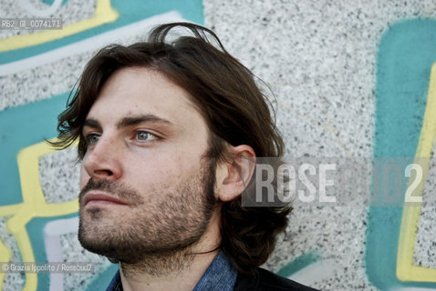 Italian writer and DJ, Federico Russo, author of Ci si mette una vitapublished by Einaudi, born in Florence in 1977, pictured in Milan ©Grazia Ippolito/Rosebud2