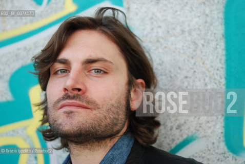 Italian writer and DJ, Federico Russo, author of Ci si mette una vitapublished by Einaudi, born in Florence in 1977, pictured in Milan ©Grazia Ippolito/Rosebud2