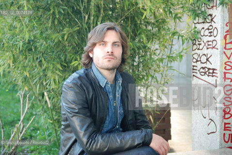 Italian writer and DJ, Federico Russo, author of Ci si mette una vitapublished by Einaudi, born in Florence in 1977, pictured in Milan ©Grazia Ippolito/Rosebud2