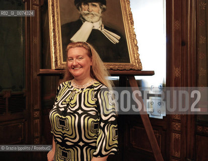 Giancarla Moscatelli, musician, author of the book A Milano con Verdipublished by Curci, at Casa Verdi in Milan, during Festival Letteratura di Milano ©Grazia Ippolito/Rosebud2