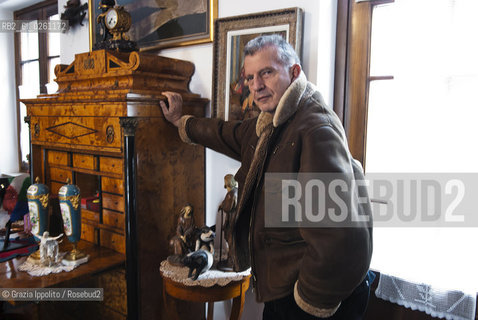 Italian writer Aldo Busi, author of numerous books, the last is El especialista de Barcelona published by Baldini Castoldi Dalai, pictured in his house in Montichiari, Brescia ©Grazia Ippolito/Rosebud2