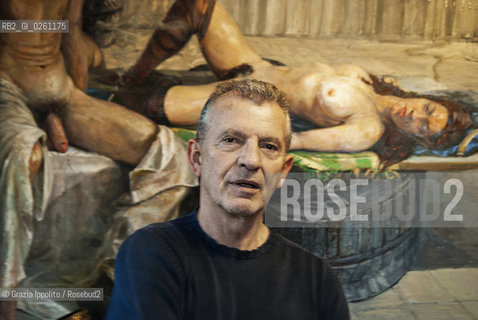 Italian writer Aldo Busi, author of numerous books, the last is El especialista de Barcelona published by Baldini Castoldi Dalai, pictured in his house in Montichiari, Brescia ©Grazia Ippolito/Rosebud2