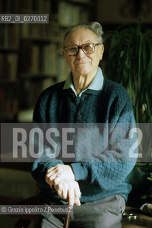20 February 1999, Brescia: Italian photographer, anthropologist, ethnologist, writer Fosco Maraini in his house ©Grazia Ippolito/Rosebud2