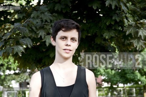 Mariapaola Colombo, writer, finalist of Edoardo Kihlgrens price, author of Il negativo dellamore published by Mondadori,pictured at Barrios in Milan at the presentation of her book. ©Grazia Ippolito/Rosebud2