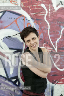 Mariapaola Colombo, writer, finalist of Edoardo Kihlgrens price, author of Il negativo dellamore published by Mondadori,pictured at Barrios in Milan at the presentation of her book. ©Grazia Ippolito/Rosebud2