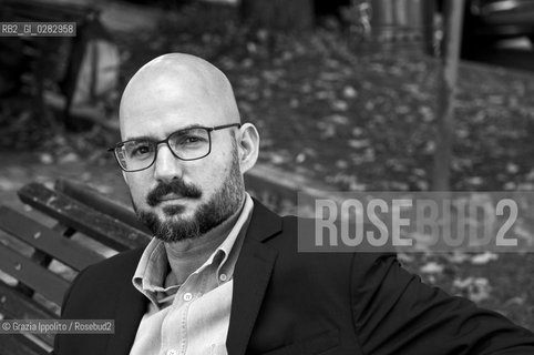Davide Orecchia, italian writer and journalist, author of Città distrutte published by Gaffi, pictured in Rome ©Grazia Ippolito/Rosebud2