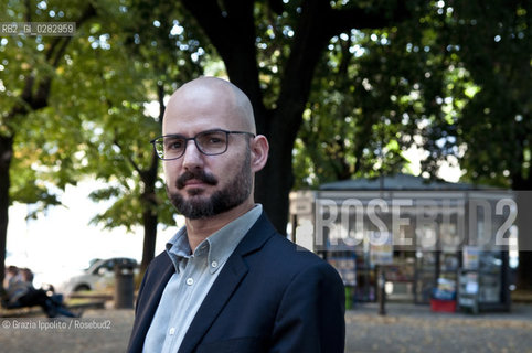 Davide Orecchia, italian writer and journalist, author of Città distrutte published by Gaffi, pictured in Rome ©Grazia Ippolito/Rosebud2