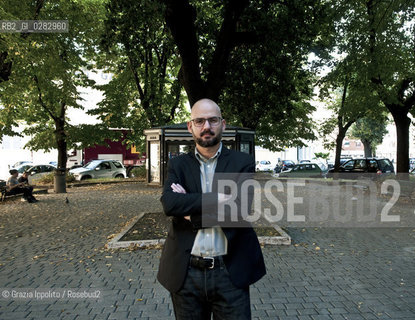 Davide Orecchia, italian writer and journalist, author of Città distrutte published by Gaffi, pictured in Rome ©Grazia Ippolito/Rosebud2