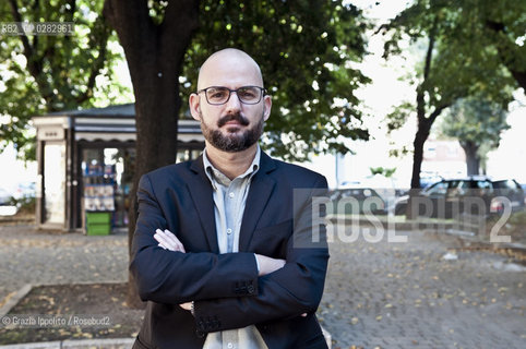 Davide Orecchia, italian writer and journalist, author of Città distrutte published by Gaffi, pictured in Rome ©Grazia Ippolito/Rosebud2