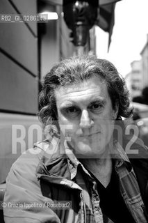 Antonio Manzini, italian writer and scriptwriter, author of thriller novels as Pista nerapublished by Sellerio, pictured in Rome. ©Grazia Ippolito/Rosebud2