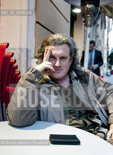 Antonio Manzini, italian writer and scriptwriter, author of thriller novels as Pista nerapublished by Sellerio, pictured in Rome. ©Grazia Ippolito/Rosebud2