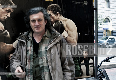 Antonio Manzini, italian writer and scriptwriter, author of thriller novels as Pista nerapublished by Sellerio, pictured in Rome. ©Grazia Ippolito/Rosebud2