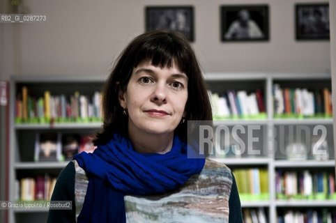 Emmanuelle Pireyre, french writer, author of Incantesimo generale published by Gremese, winner of Medici s Prize, pictured in Rome duringFestival della narrativa francese ©Grazia Ippolito/Rosebud2