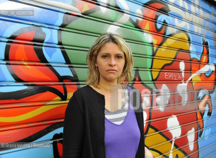 Violetta Bellocchio, italian writer, author of  Il corpo non dimentica published by Mondadori 2014 and Sono io che me ne vado2012, pictured in Milano ©Grazia Ippolito/Rosebud2