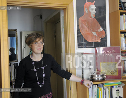 Antonella Cilento, author of Lisario o linfinito piacere delle donnepublished by Mondadori, in her house in Naples ©Grazia Ippolito/Rosebud2