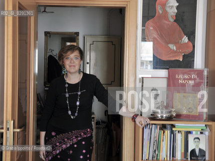 Antonella Cilento, author of Lisario o linfinito piacere delle donnepublished by Mondadori, in her house in Naples ©Grazia Ippolito/Rosebud2