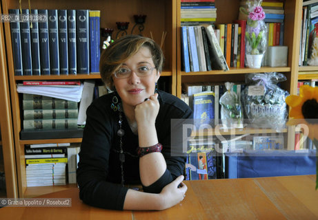 Antonella Cilento, author of Lisario o linfinito piacere delle donnepublished by Mondadori, in her house in Naples ©Grazia Ippolito/Rosebud2