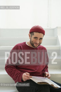Thomas Berra,italian painter at his solo exhibition at Room gallery, 4,via Hayez, Milan..The artist T.B. is born in Desio 5-22-1986 ©Grazia Ippolito/Rosebud2