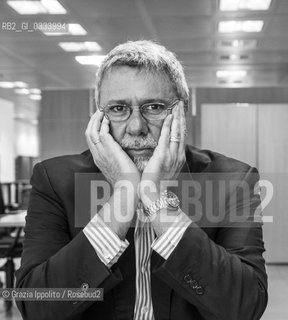 Giuseppe Di Piazza, italian journalist,writer,photographer, pictured at Corriere della Sera.Hes Director of Corriere dellInnovazione, author of numerous book as Un uomo molto cattivoBompiani,I quattro canti di Palermo,Fango ©Grazia Ippolito/Rosebud2